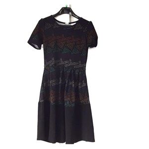 Black and rainbow color geometric pattern Amelia